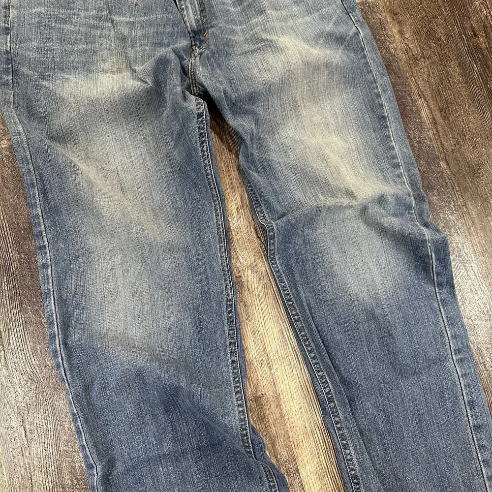 Levis 505 Jeans Mens 42x32 Blue Regular Straight Mid‎ Rise Light Wash Denim Fade